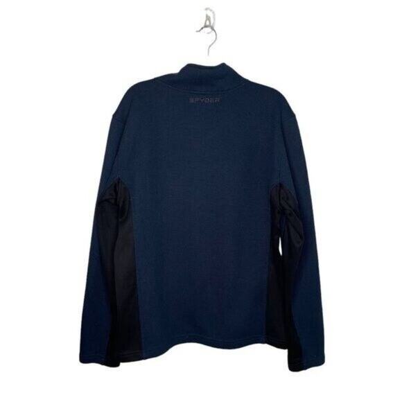 Spyder Mens Jacket Size M Blue Black Long Sleeve Full Zip Warm Color Block - Picture 2 of 16